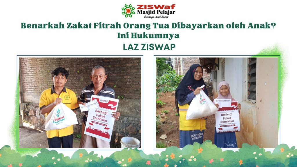 zakat fitrah orang tua dibayarkan oleh anak