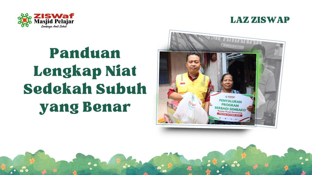 Niat sedekah subuh yang benar